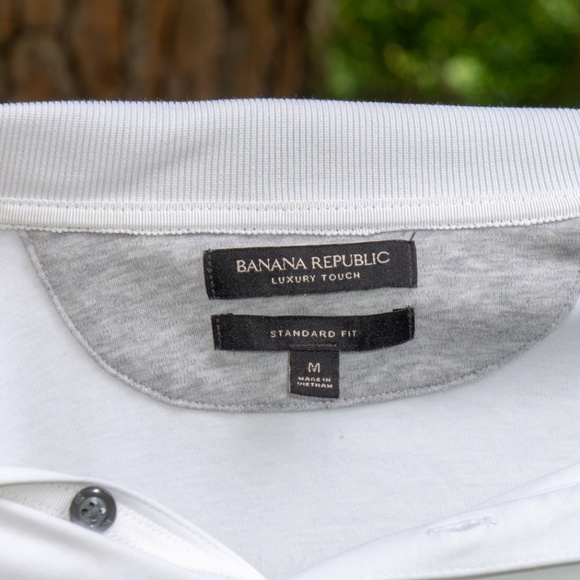 Banana Republic Luxury Touch Polo (white) - Picture 2 of 2